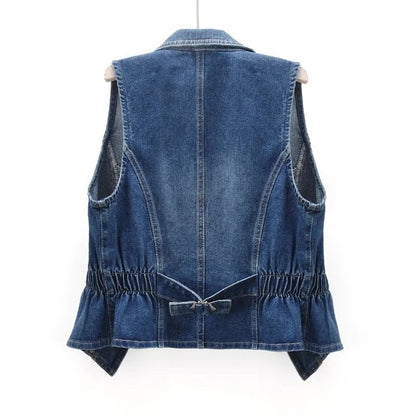 Kvinders Åben Front Vest Afslappet Stil 1