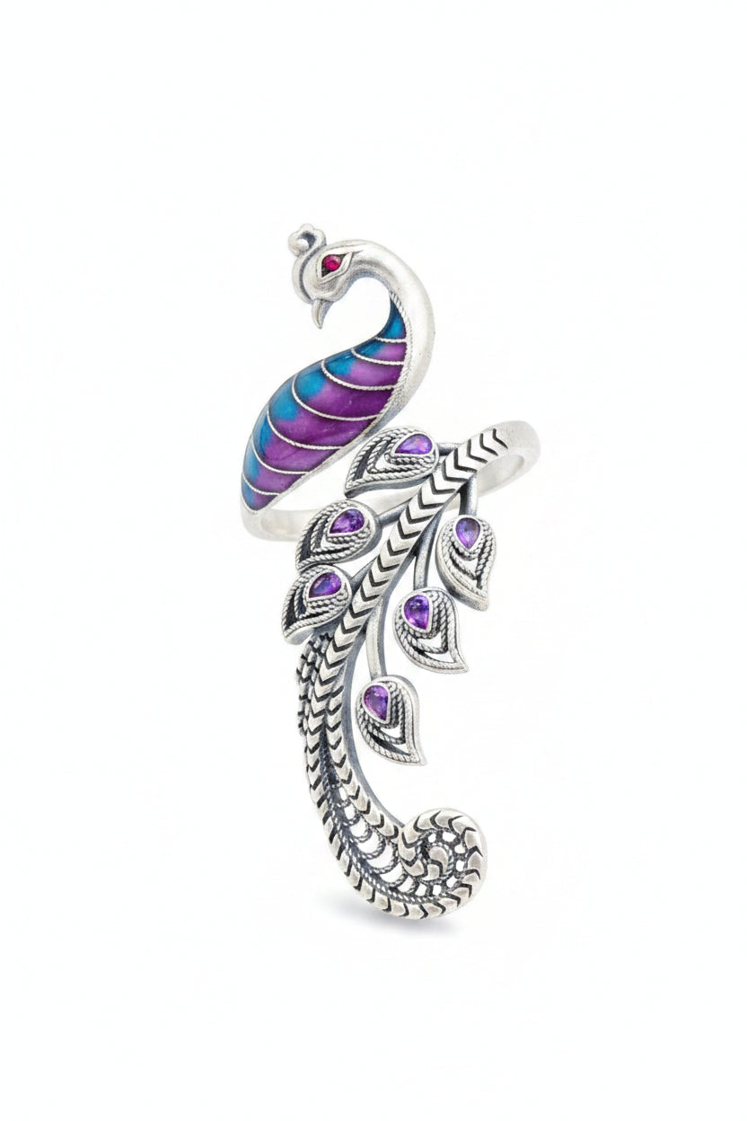 Kvinders Åbne Ring med Phoenix Design Retro Stil 0