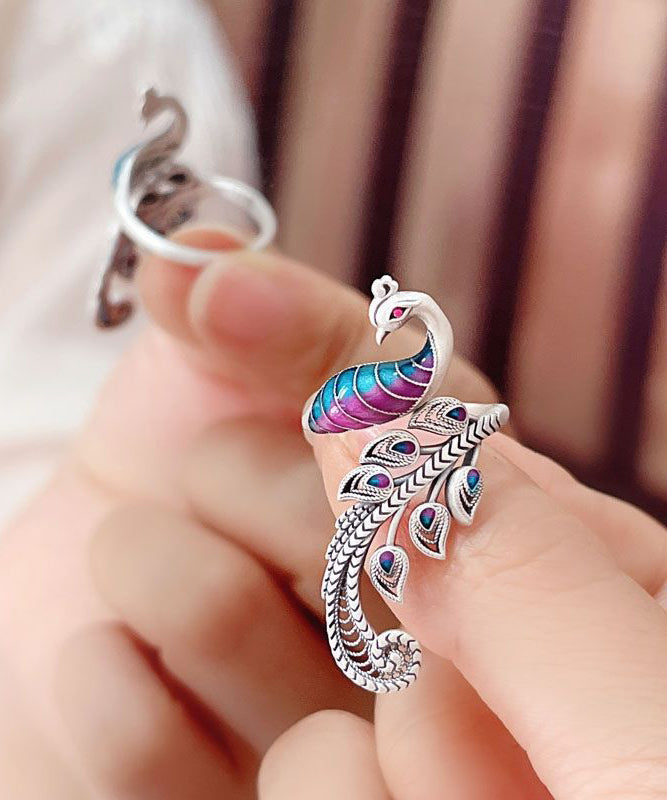 Kvinders Åbne Ring med Phoenix Design Retro Stil 1