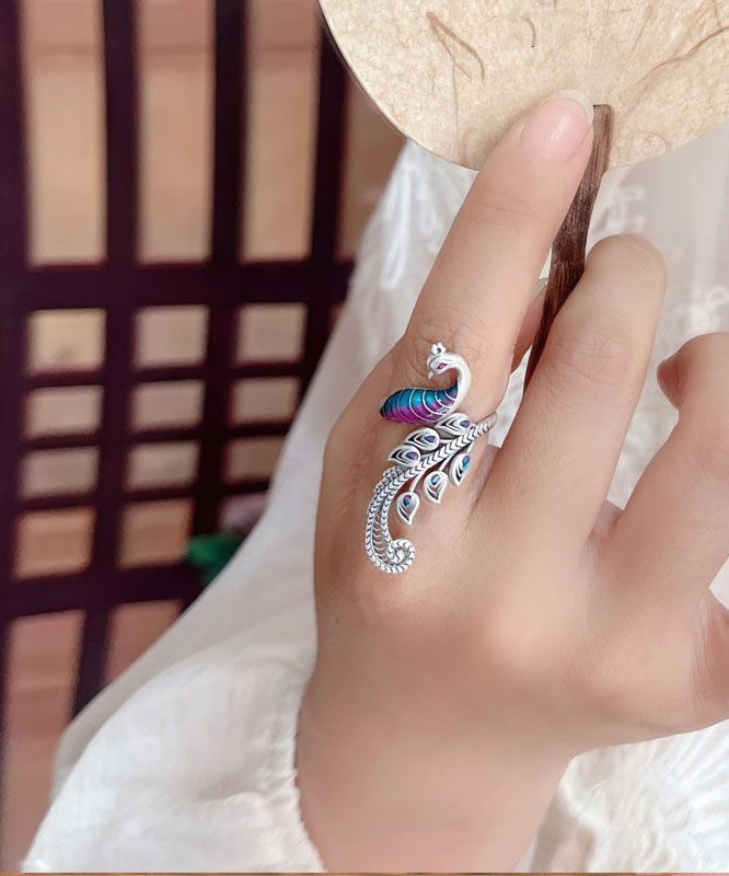Kvinders Åbne Ring med Phoenix Design Retro Stil 2