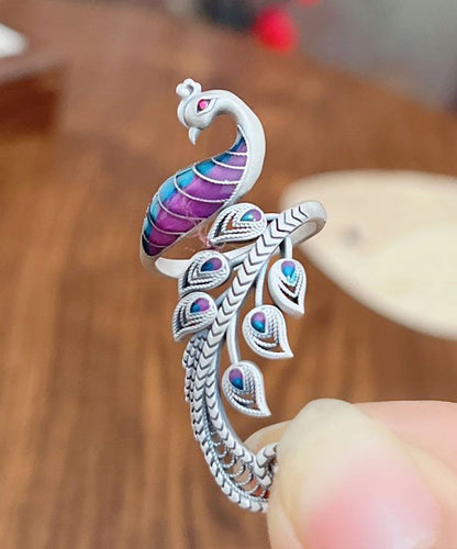 Kvinders Åbne Ring med Phoenix Design Retro Stil 4