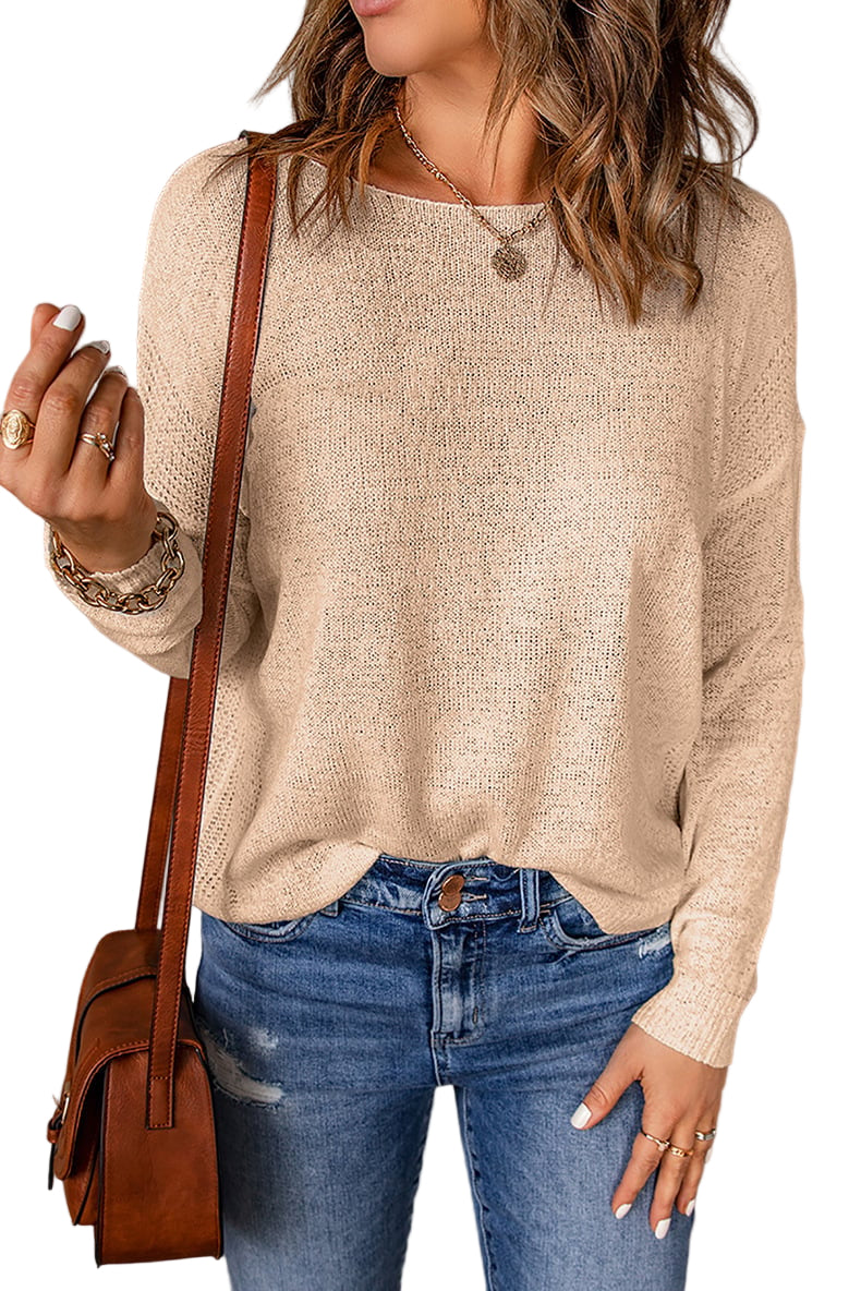 Kvinders Afslappet Sweater Rund Hals 0