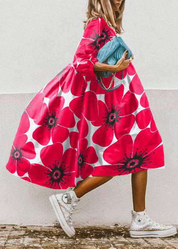 Kvinders Ankelkjole Oversized Print 1