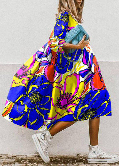 Kvinders Ankelkjole Oversized Print 2