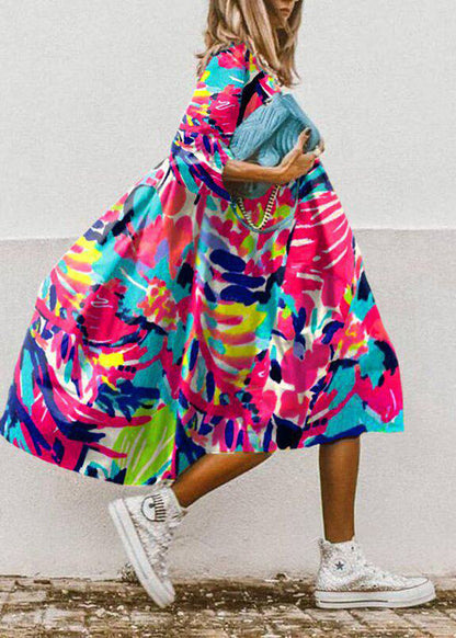 Kvinders Ankelkjole Oversized Print 3