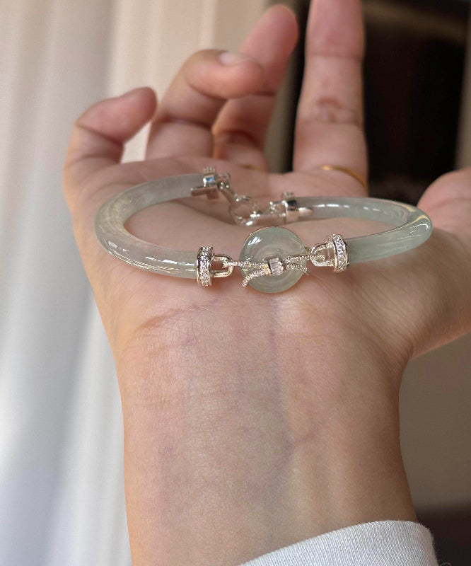Kvinders Armbånd Med Jade Indlægning Tidløst Design 2