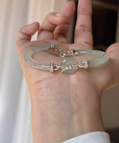 Kvinders Armbånd Med Jade Indlægning Tidløst Design 2