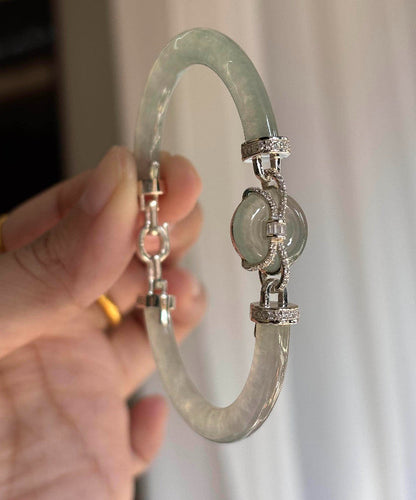 Kvinders Armbånd Med Jade Indlægning Tidløst Design 3