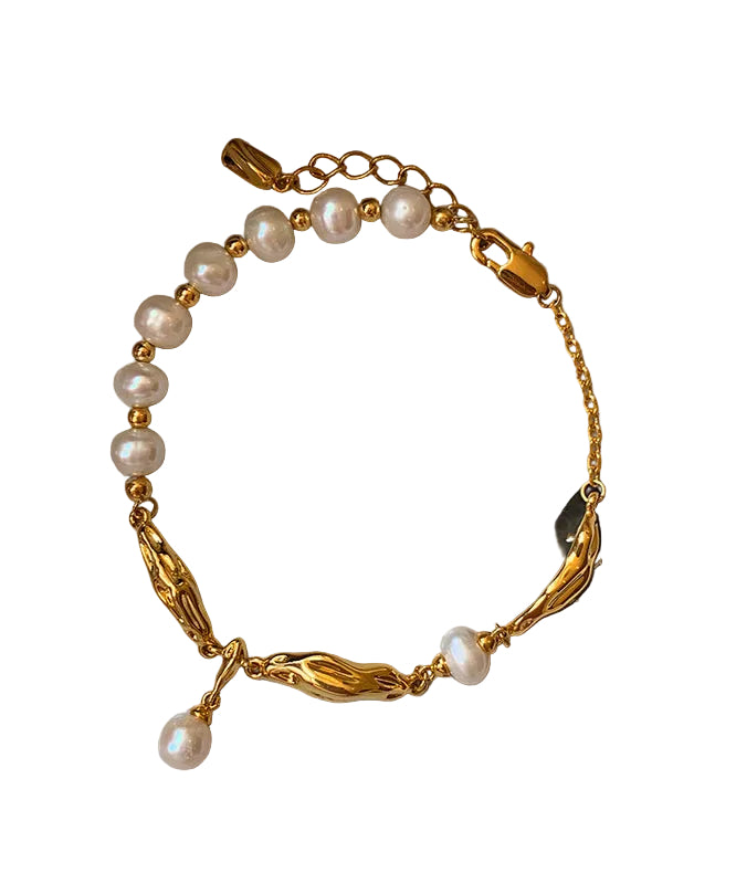 Kvinders Armbånd med Perle Charm og Metal Detaljer 0