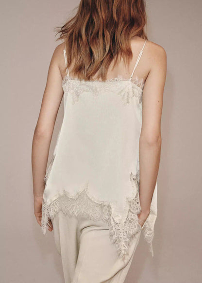 Kvinders Asymmetrisk Ærmeløs Top Patchwork Design 4