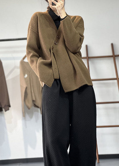 Kvinders Asymmetrisk Cashmere Strikpullover til Vinter 4
