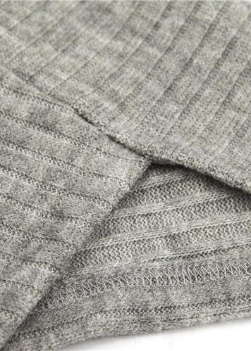 Kvinders Asymmetrisk Sweaterkjole med Høj Hals 4