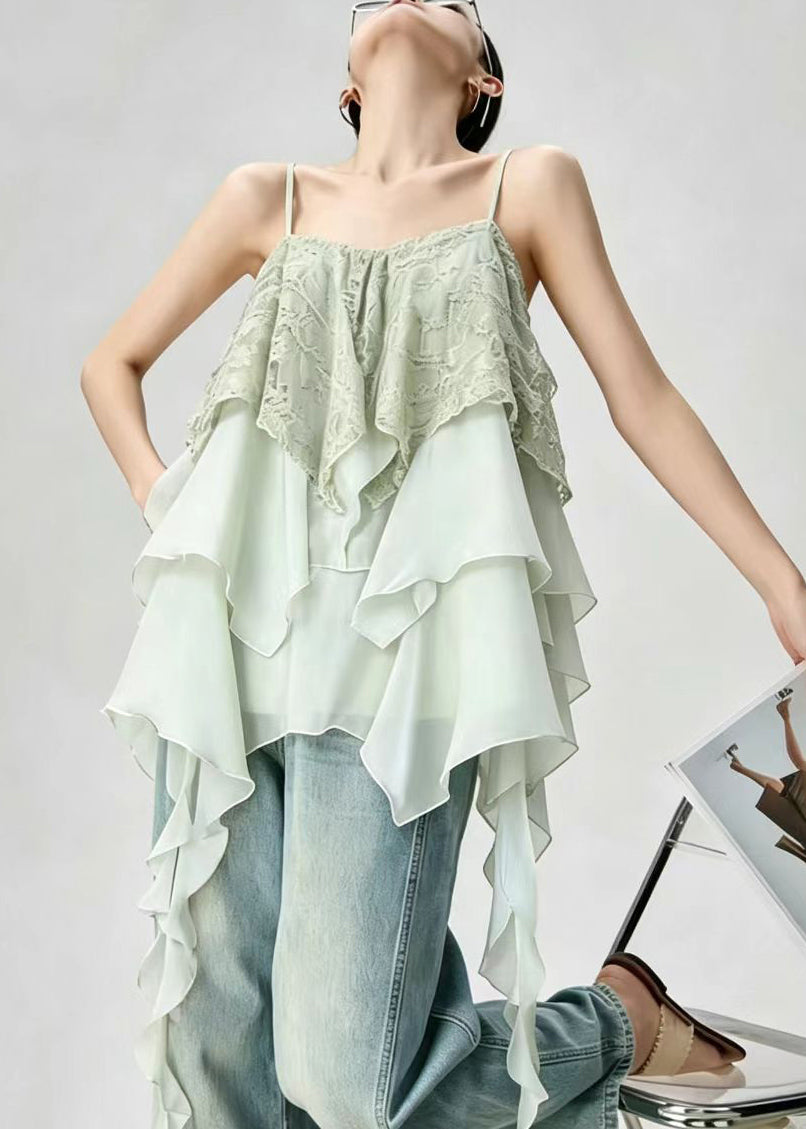 Kvinders Asymmetrisk Top Lagdelt Design Casual 1