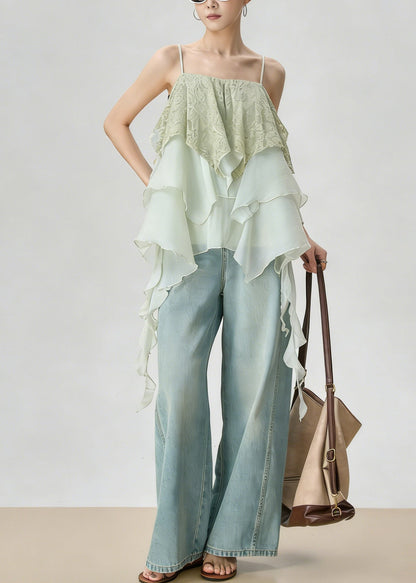 Kvinders Asymmetrisk Top Lagdelt Design Casual 2