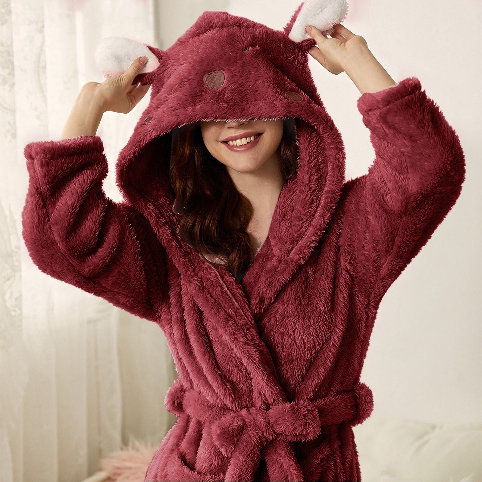 Kvinders Badjas Blød Mikrofiber Designet til Komfort 1