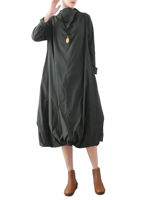Kvinders Baggy Kaftan Kjole Efterårsstil 0