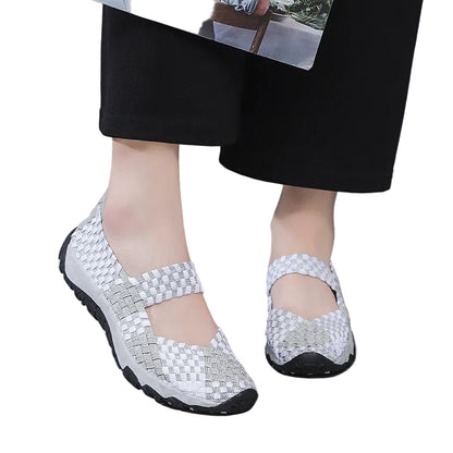 Kvinders Ballerinaer med Elastiske Stropper 0