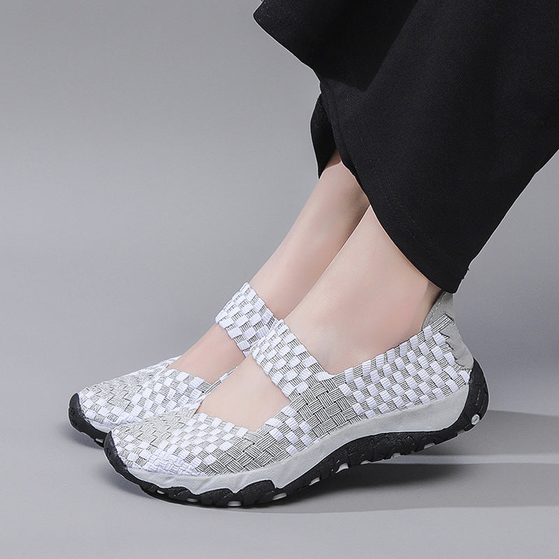 Kvinders Ballerinaer med Elastiske Stropper 3
