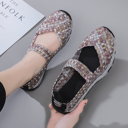 Kvinders Ballerinaer med Elastiske Stropper 4