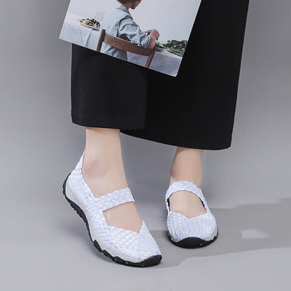 Kvinders Ballerinaer med Elastiske Stropper 7