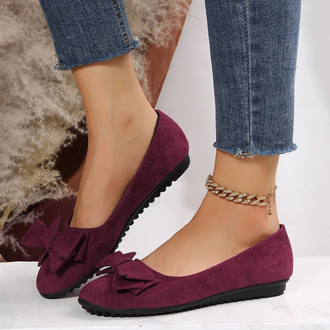 Kvinders Ballet Flats med Sløjfe Accent Komfortabel Stil 1