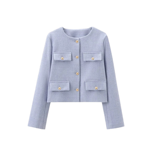 Kvinders Beskåret Cardigan med Knapper 0