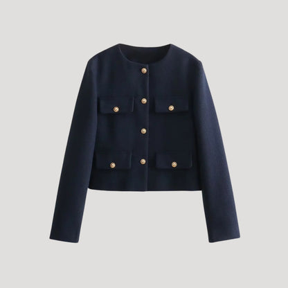Kvinders Beskåret Cardigan med Knapper 6