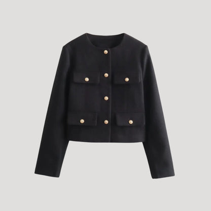 Kvinders Beskåret Cardigan med Knapper 7