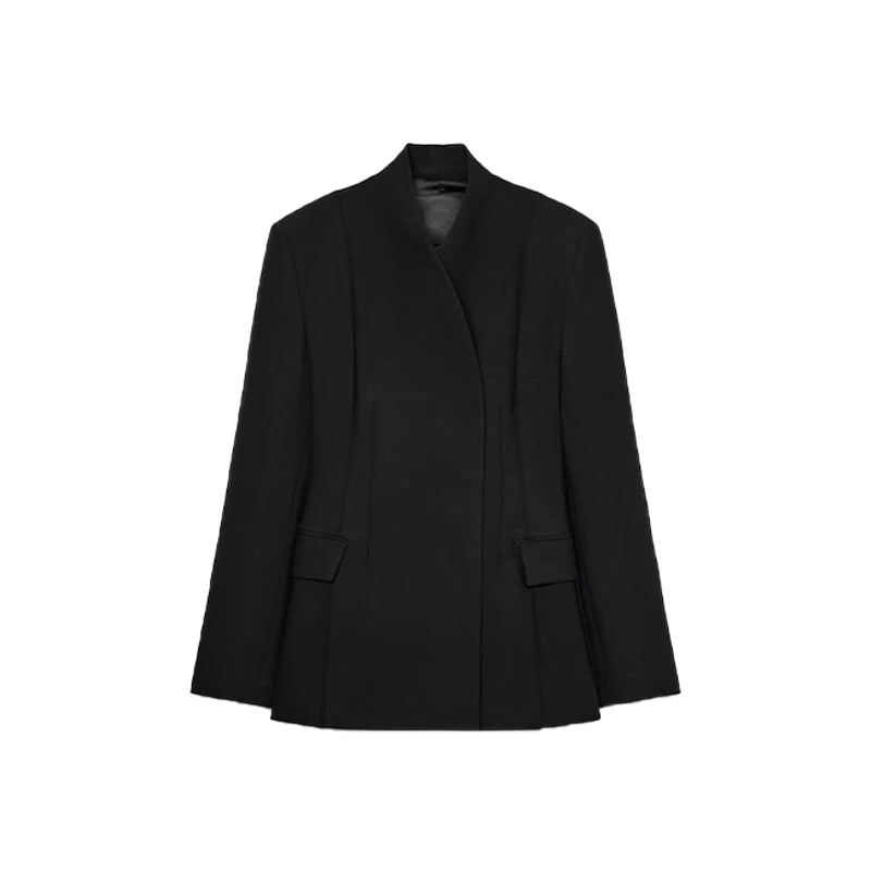 Kvinders Blazer Bukser Sæt med V-hals 6