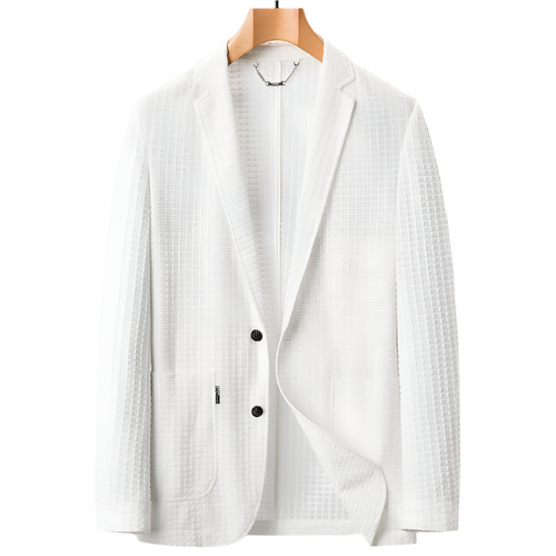 Kvinders Blazer Elegant Vaffelmønster Viskoseblanding 0