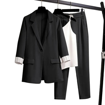 Kvinders Blazer Sæt med Bukser og Top 0