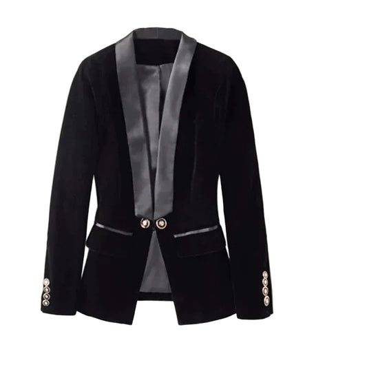 Kvinders Blazer i Fløjl Stilfuld 0