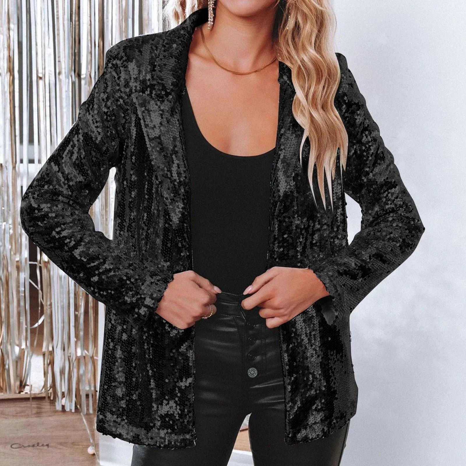 Kvinders Blazer med Pailletter 3
