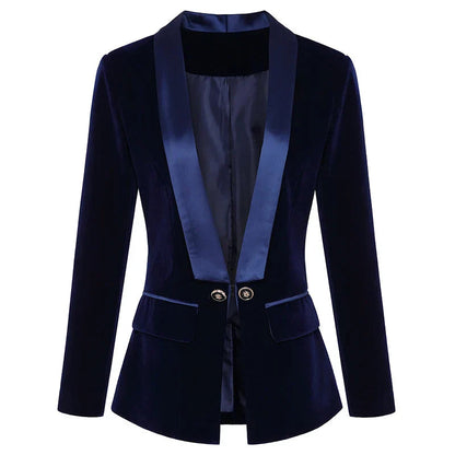 Kvinders Blazer med Satin Revers 2