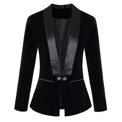 Kvinders Blazer med Satin Revers 7