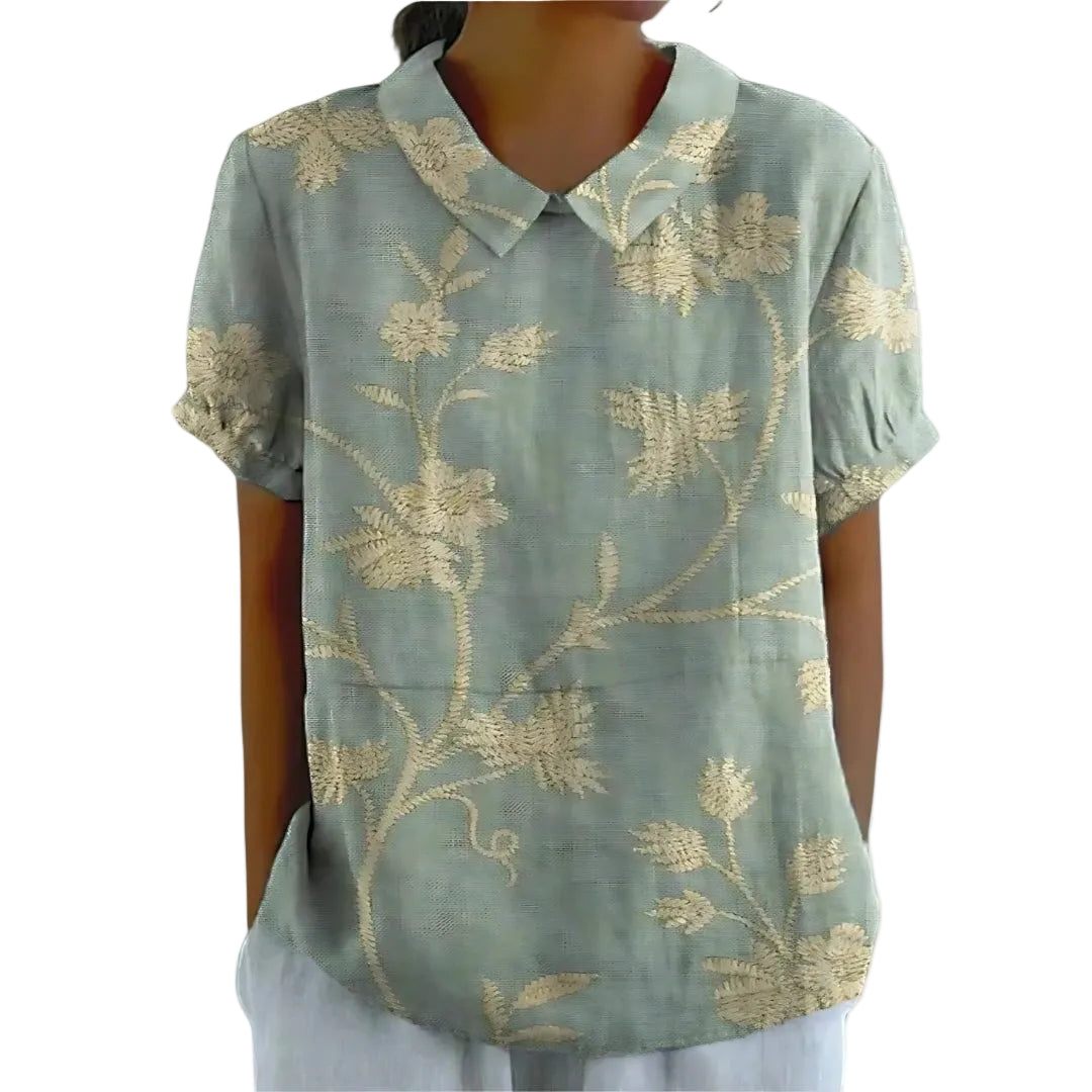 Kvinders Blomster Bluse Afslappet Stil 0
