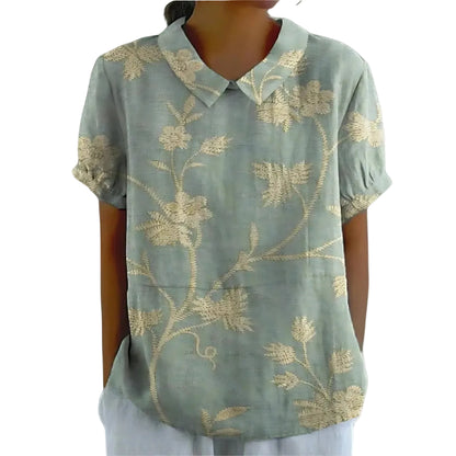 Kvinders Blomster Bluse Afslappet Stil 0