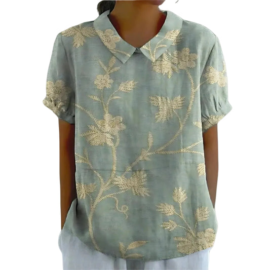 Kvinders Blomster Bluse Afslappet Stil 0
