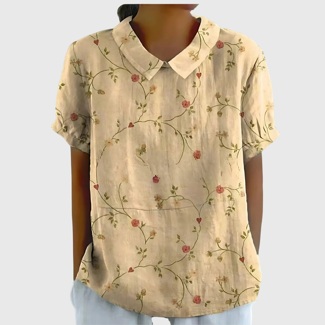 Kvinders Blomster Bluse Afslappet Stil 2