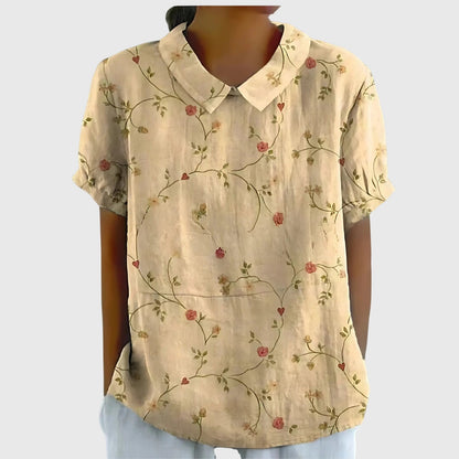 Kvinders Blomster Bluse Afslappet Stil 2