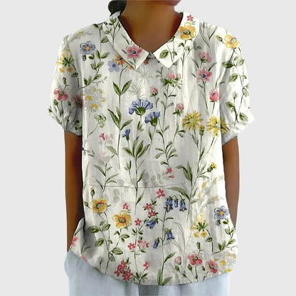 Kvinders Blomster Bluse Afslappet Stil 3