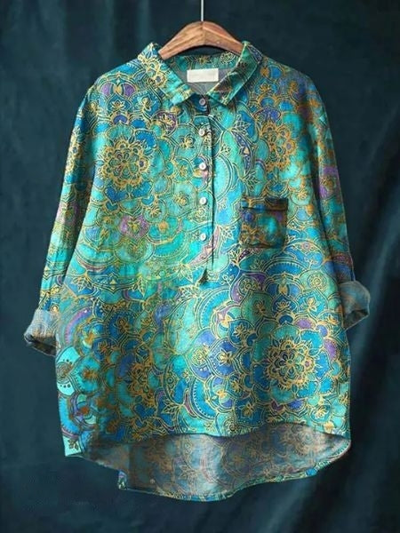 Kvinders Blomster Bluse Med Stilfuldt Design 13