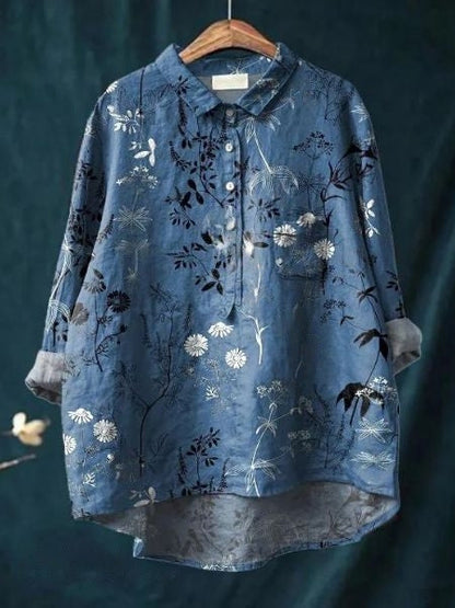 Kvinders Blomster Bluse Med Stilfuldt Design 14