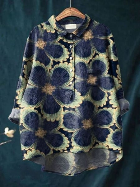 Kvinders Blomster Bluse Med Stilfuldt Design 6