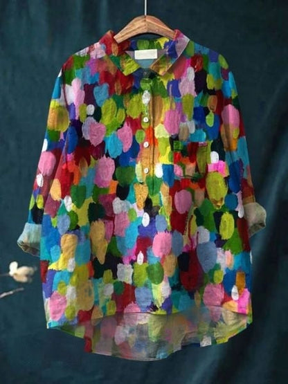 Kvinders Blomster Bluse Med Stilfuldt Design 7