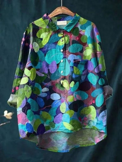 Kvinders Blomster Bluse Med Stilfuldt Design 9