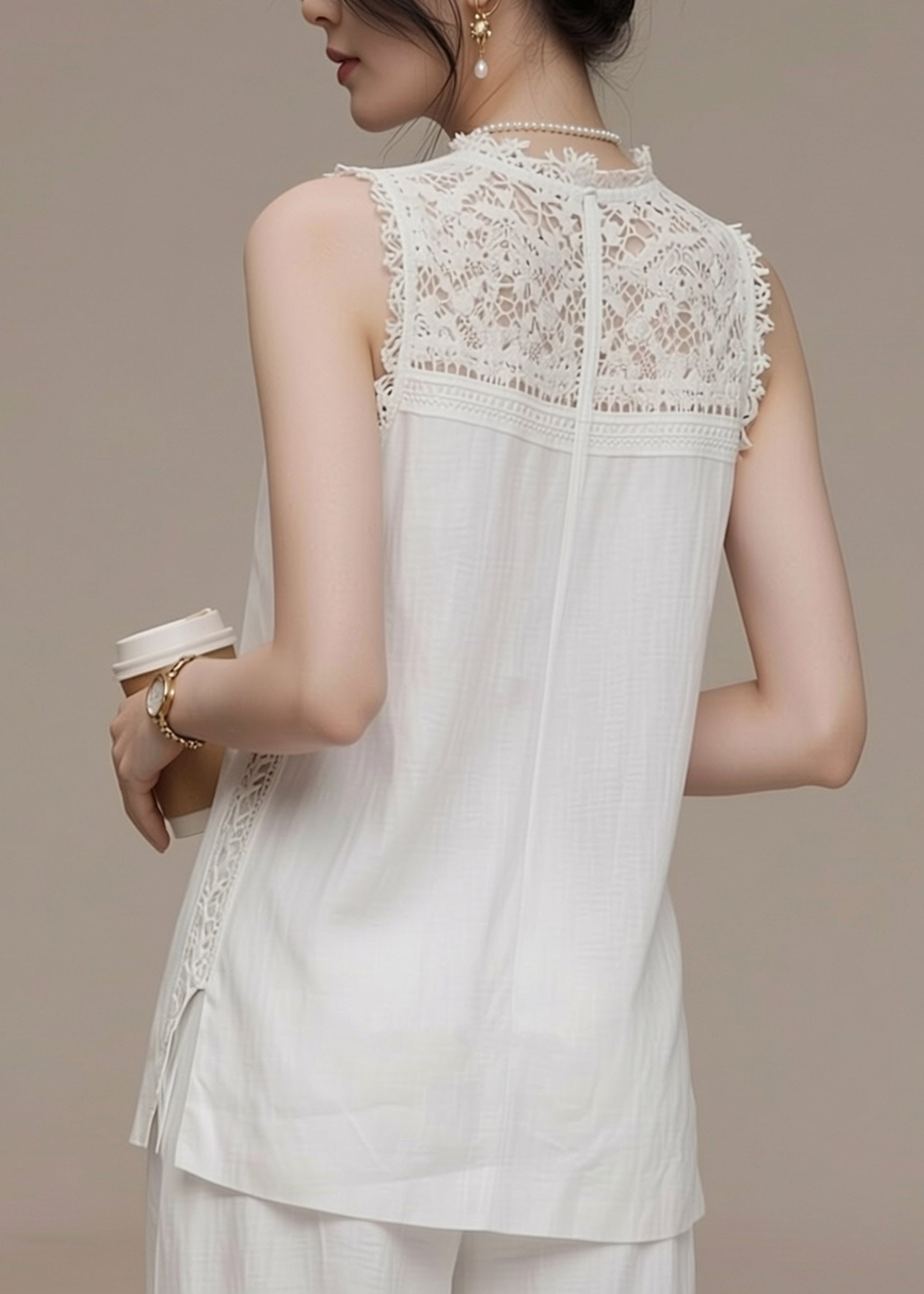 Kvinders Blonder Vest Med Lavt Design 4