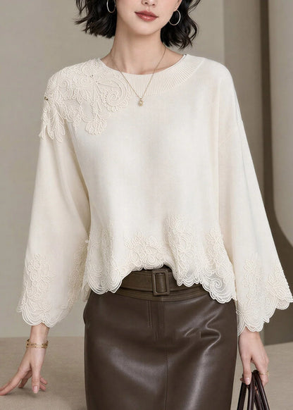 Kvinders Bluse Broderet Patchwork Efterår 1