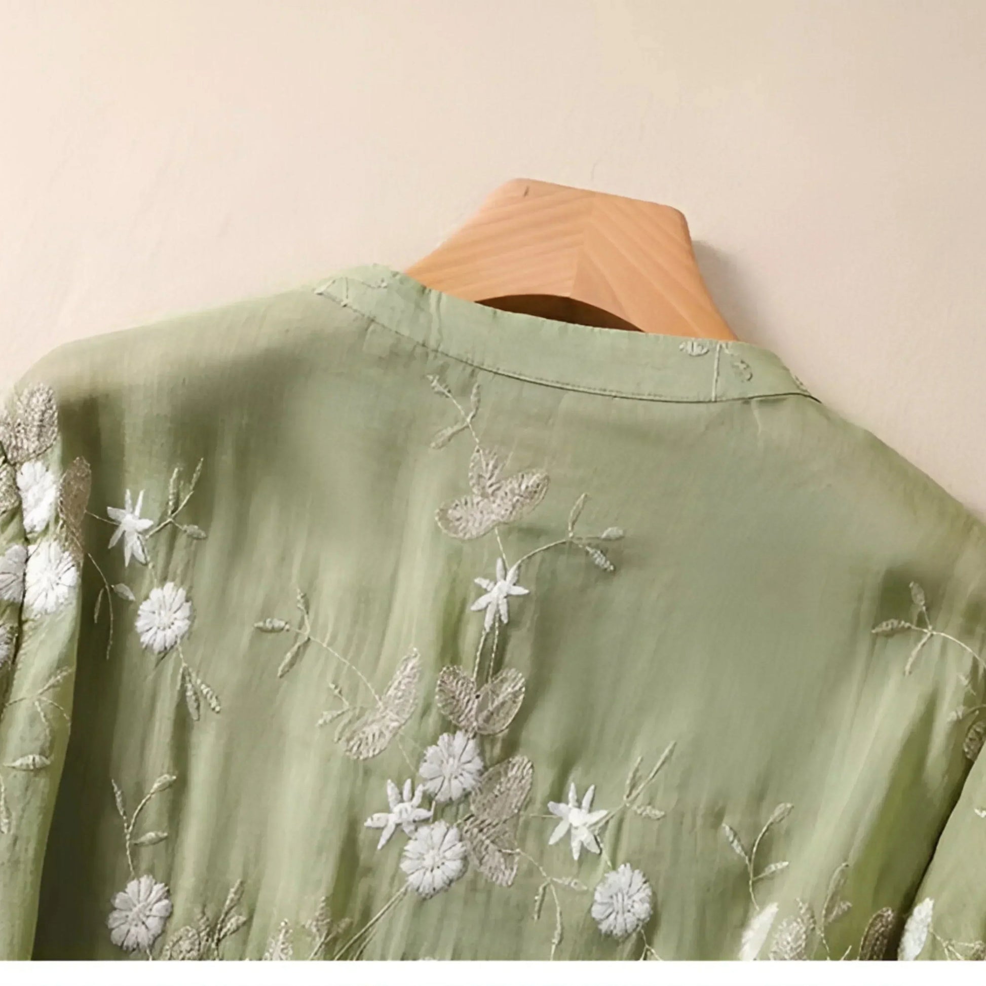 Kvinders Bluse Elegant Løs 100% Bomuld 8