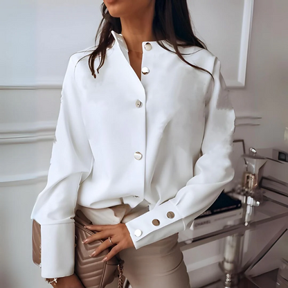 Kvinders Bluse Klassisk Design Løs Pasform 0